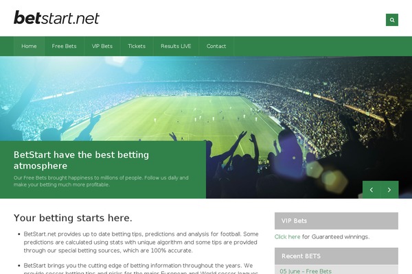betstart.net site used Evergreen Sports