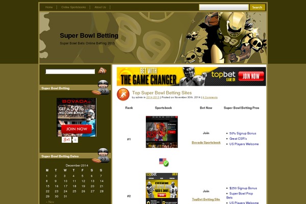 betting-super-bowl.com site used Football1