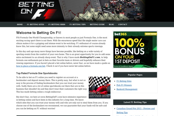 bettingonf1.com site used Bettingonf1
