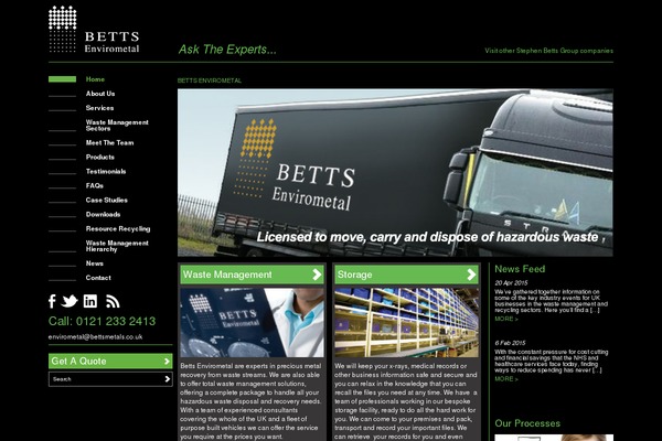 bettsenvirometal.com site used Bettsenviro