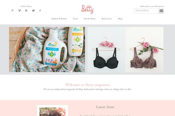 Betty theme site design template sample