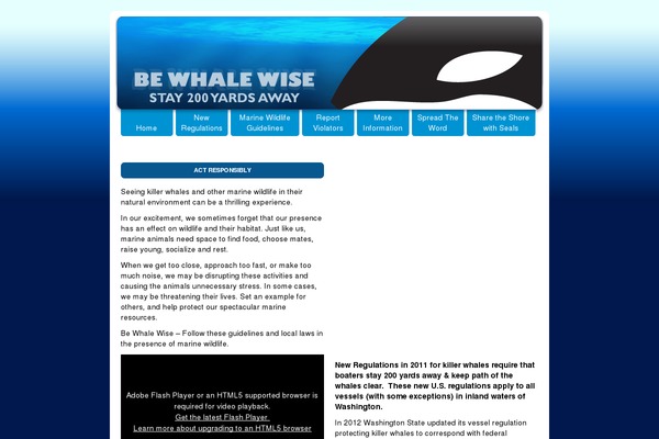 bewhalewise.org site used Bewhalewise