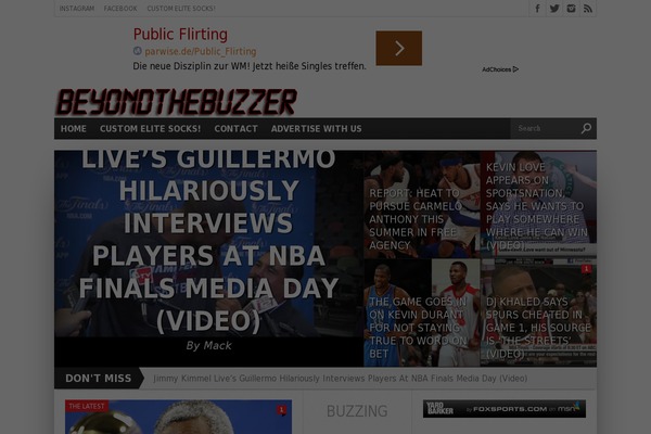 beyondthebuzzer.com site used Simply-pro
