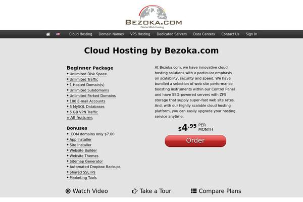 bezoka.com site used Featurehosting