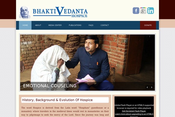 bhaktivedantahospice.org site used Politician