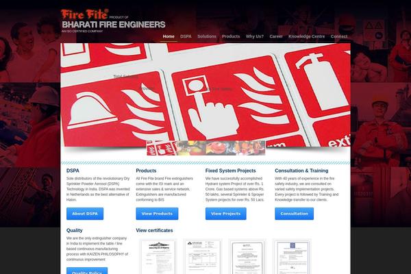 bharatifire.com site used Wpex-proyecto