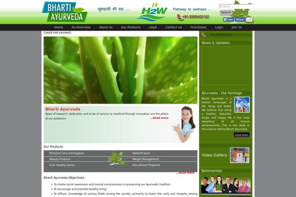 bhartiayurveda.com site used Bhartiayurveda