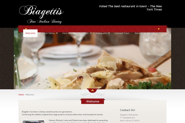 The Restaurant theme site design template sample