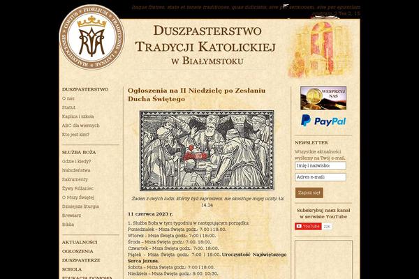 bialystok.tradycjakatolicka.pl site used Tradycja
