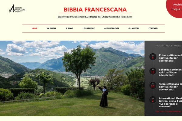 bibbiafrancescana.org site used Bibbia