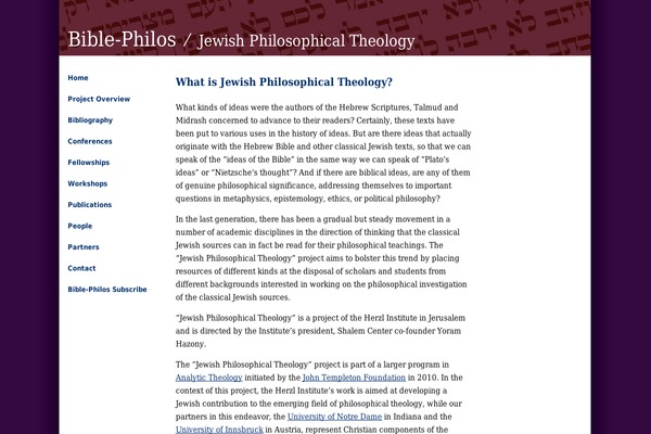 bibleandphilosophy.org site used Biblephilos