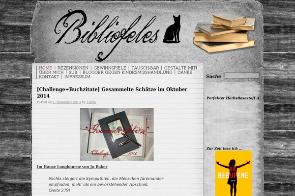 bibliofeles.de site used Rustic-edited