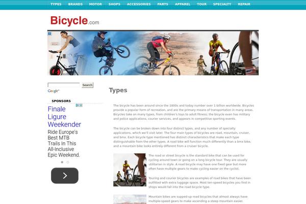 bicycle theme websites examples