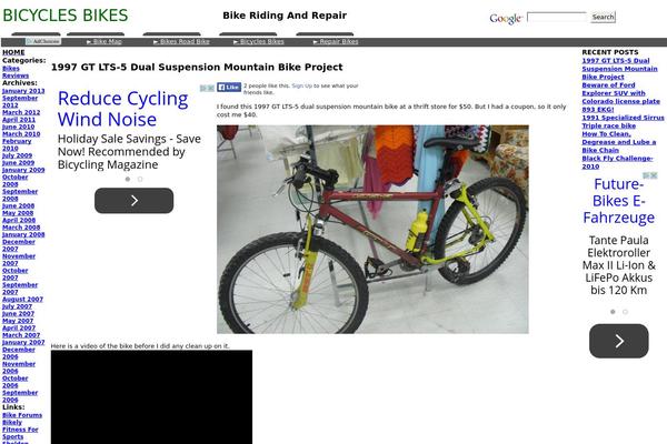 bicyclebikes.com site used Moneyblog