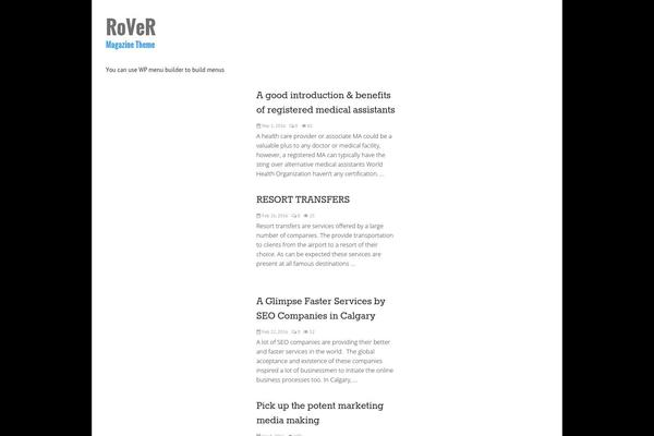 RoVeR theme site design template sample