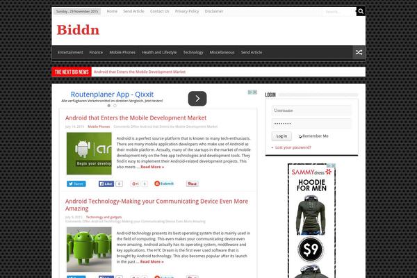 WordPress website example screenshot