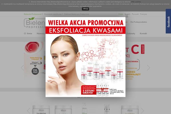 bielendaprofessional.pl site used Bielenda-pro