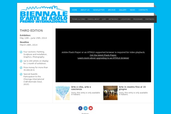 biennaleasolo.org site used Biennaleasolo2