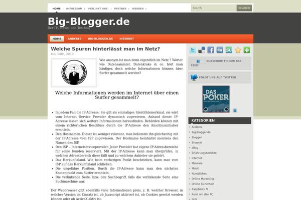big-blogger.de site used Stunning Press