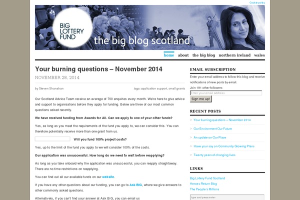 WordPress website example screenshot