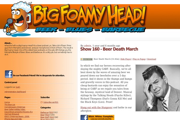 bigfoamyhead.com site used 1blogtheme1.3