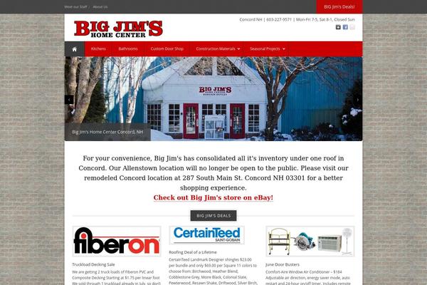 bigjimsnh.com site used Divi Child