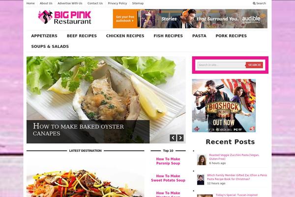 bigpinkrestaurant.com site used Material Lite