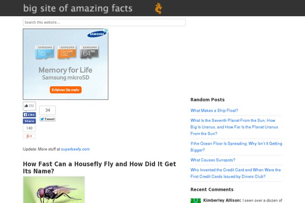 bigsiteofamazingfacts.com site used Zenesis