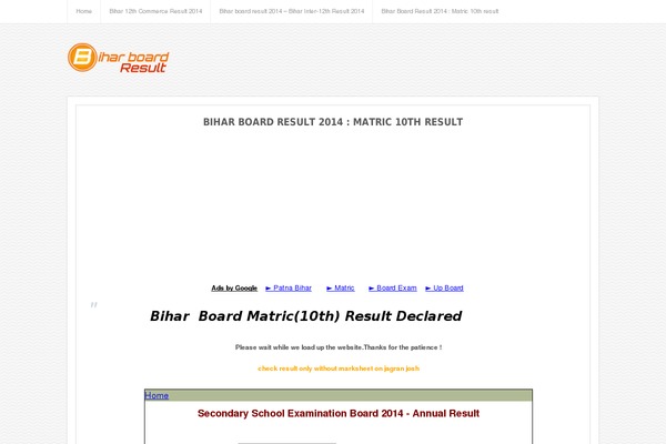 biharboardresult.org site used Bloggie