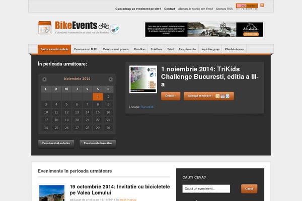 bikeevents.ro site used Evenimente