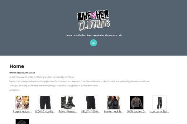 bikeherclothing.com.au site used Tiles