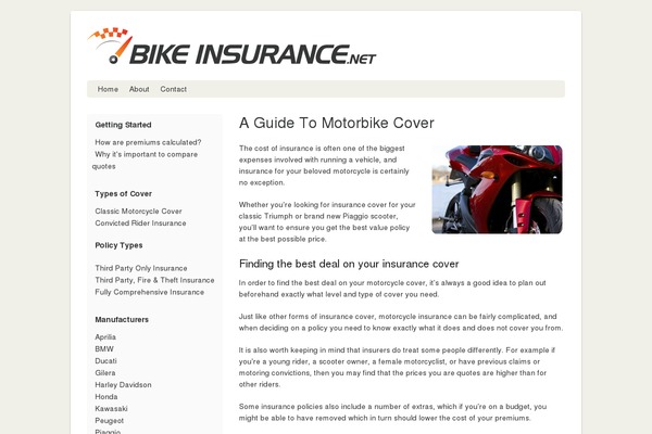 bikeinsurance.net site used Bikeins