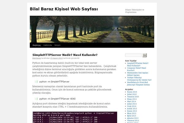 bilalbaraz.com site used The-minimal-blogger