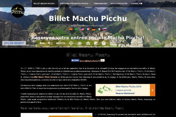 billetmachupicchu.com site used Twopager