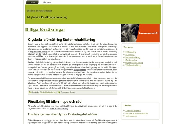 billigaforsakringar.se site used Forsgron