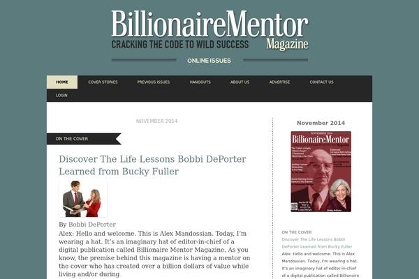 billionairementormagazine.com site used Issuem-magazine