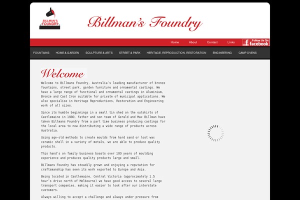 billmansfoundry.com.au site used Billmans