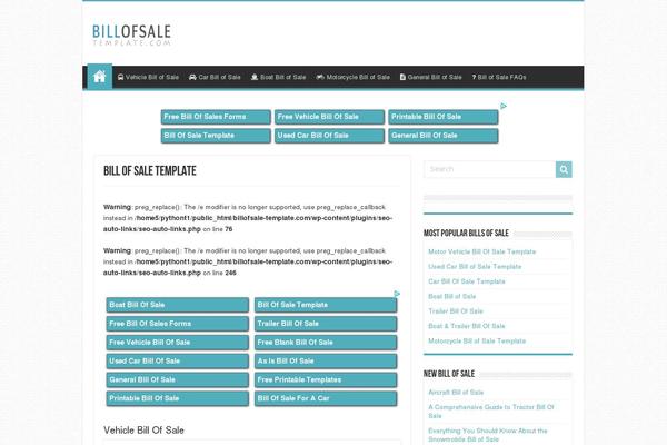 billofsale-template.com site used Form