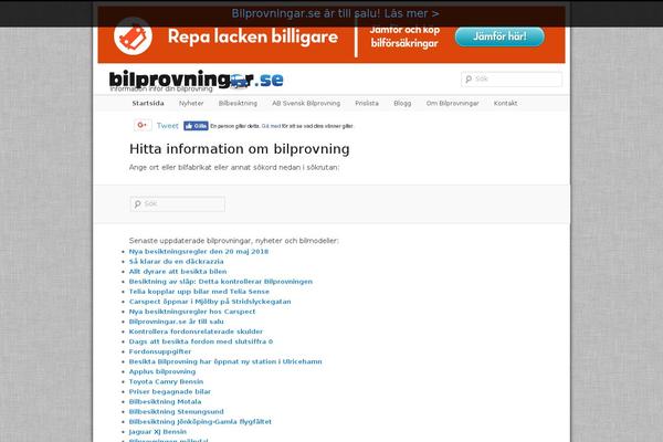 bilprovningar.se site used Bilprovningar