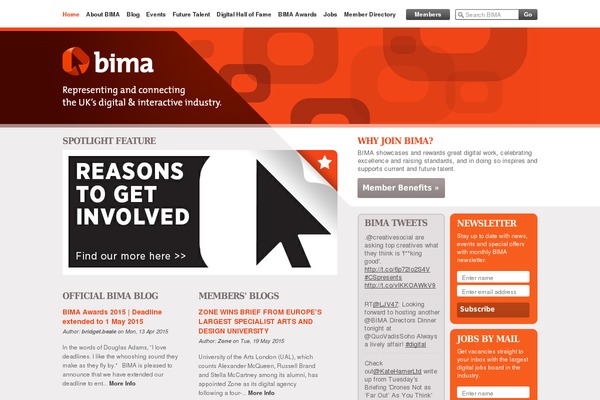Bima theme site design template sample