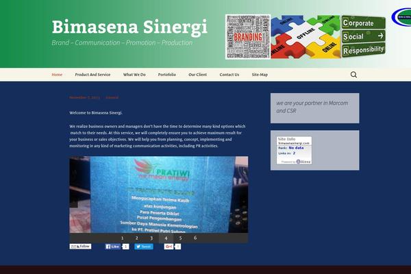 Twenty Thirteen theme site design template sample