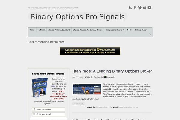 binary options wordpress theme