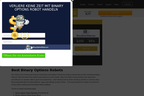 binaryoptionrobot.com site used Bor