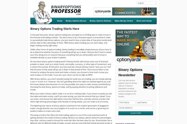 binaryoptionsprofessor.com site used Professor