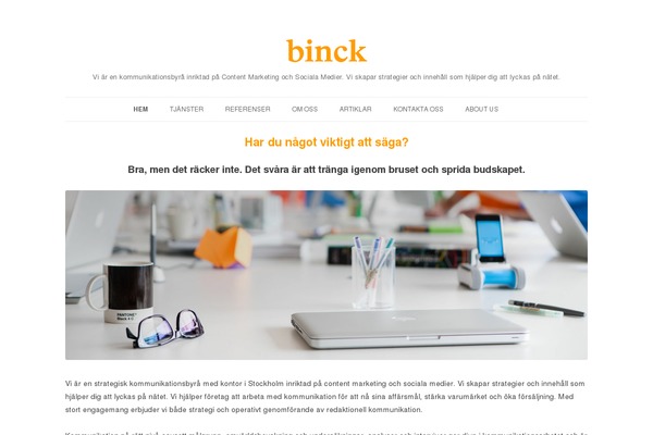 binck.se site used Genesis-omg