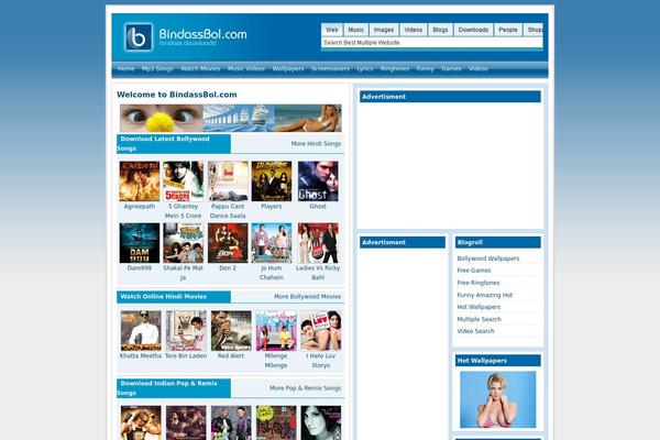 bindassbol.com site used Adstheme