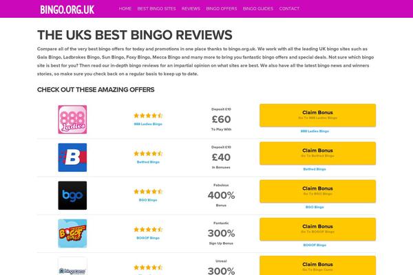 bingo.org.uk site used Fresh-bingo