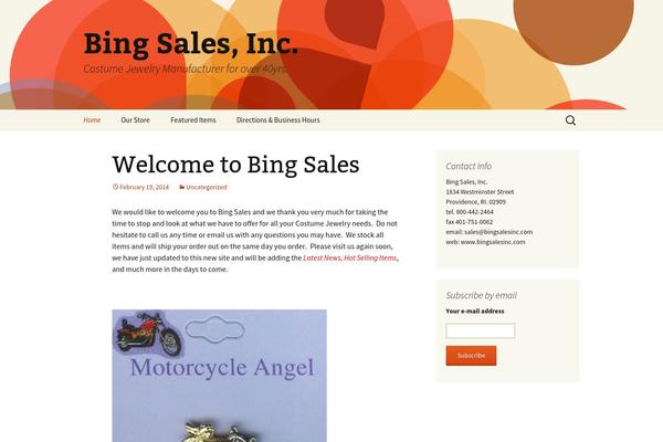 Twenty Thirteen theme site design template sample