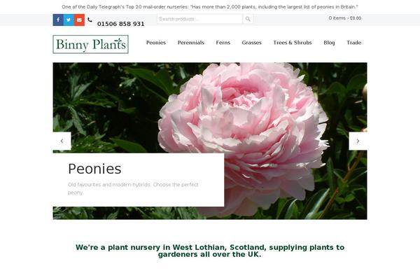 binnyplants.com site used Binny