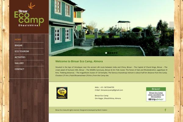 binsarecocamp.com site used Binsarecocamp